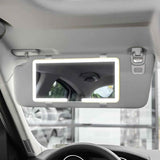 Car Sun Visor Makeup Mirror with LED Rechargeable and Dimmable Black, 3 Brightness Levels In Australia - Darrahopens
