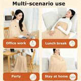 USB Heated Hooded Scarf with Zipper 3 Temperature Settings Apricot, 150 x 80 cm In Australia - Darrahopens