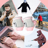 USB Heated Gloves Touchscreen Rechargeable Pink, 15 x 9 cm
