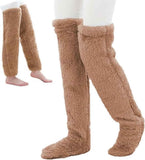 Womens Fleece Over the Knee Socks Warm Winter Leg Warmers In Australia - Darrahopens