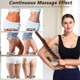 Wooden Massage Roller 31 Bead Gua Sha Lymphatic Drainage Tool Brown, 59 cm In Australia - Darrahopens