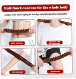 Wooden Massage Roller 31 Bead Gua Sha Lymphatic Drainage Tool Brown, 59 cm In Australia - Darrahopens