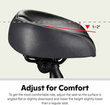 Black and Red Bicycle Saddle Shock Absorbing Wide Seat Cushion Unisex, 26 x 17 x 9 cm In Australia - Darrahopens