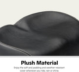 Black and Red Bicycle Saddle Shock Absorbing Wide Seat Cushion Unisex, 26 x 17 x 9 cm