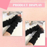2 Pair Fingerless Arm Warmers Soft Fleece Black for Women In Australia - Darrahopens