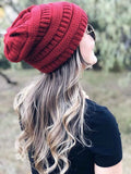 Womens Slouchy Ski Hat Warm Windproof with Satin Lining Bordeaux, 52-60 cm In Australia - Darrahopens