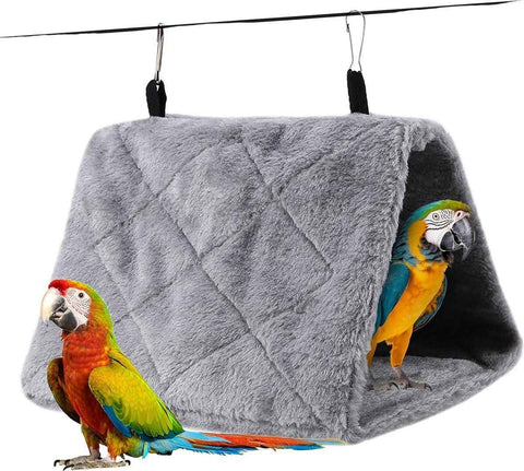 Pet Bird Hammock Plush Hanging Bed Black and Blue, Size M In Australia - Darrahopens