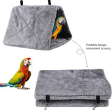Pet Bird Hammock Plush Hanging Bed Black and Blue, Size M In Australia - Darrahopens