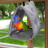 Pet Bird Hammock Plush Hanging Bed Black and Blue, Size M In Australia - Darrahopens