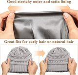 Womens Slouchy Ski Hat Warm with Satin Lining Navy Blue, 52-60 cm In Australia - Darrahopens