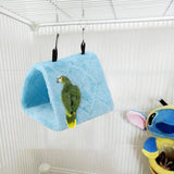 1 Piece Plush Parrot Hammock Winter Warm Hanging Bed Blue In Australia - Darrahopens