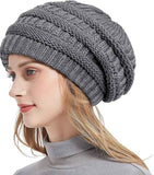 Womens Slouchy Ski Hat Warm with Satin Lining Dark Gray, 52-60 cm In Australia - Darrahopens