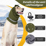 Dog Winter Earmuffs Calming Waterproof Snowproof Army Green, Size S, 30-44 cm In Australia - Darrahopens
