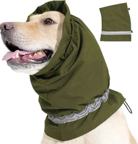 Dog Winter Earmuffs Calming Waterproof Snowproof Army Green, Size M, 40-54 cm In Australia - Darrahopens