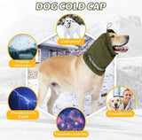 Dog Winter Earmuffs Calming Waterproof Snowproof Army Green, Size M, 40-54 cm In Australia - Darrahopens