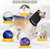 Dog Winter Earmuffs Calming Waterproof Snowproof Black, Size S, 30-44 cm