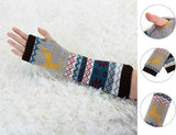 1 Pair Knitted Fingerless Arm Warmers Brown for Women In Australia - Darrahopens