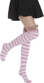 1 Pair Womens Fuzzy Fleece Knee Socks Plush House Socks Pink In Australia - Darrahopens