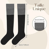 Womens Cotton Calf Socks Color Block Knitted Thermal Winter Socks In Australia - Darrahopens