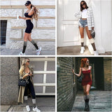 Womens Cotton Calf Socks Color Block Knitted Thermal Winter Socks In Australia - Darrahopens