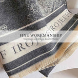 Womens Reversible Winter Scarf with Tassels Landscape Print, 180 x 65 cm In Australia - Darrahopens