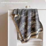 Womens Reversible Winter Scarf with Tassels Landscape Print, 180 x 65 cm In Australia - Darrahopens