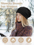 2 Piece Knitted Beanie Hat Set Ultra Warm Unisex Black White In Australia - Darrahopens