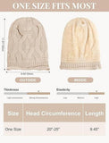2 Piece Knitted Beanie Hat Set Ultra Warm Unisex Black White In Australia - Darrahopens