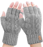 Fingerless Thermal Gloves Knitted Winter Gloves with Soft Lining In Australia - Darrahopens