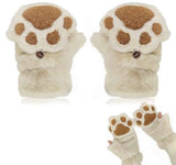 Fingerless Plush Winter Gloves Warm Cosplay Gloves for Women and Teen Girls In Australia - Darrahopens