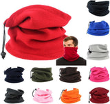 2 Pack Fleece Neck Warmers with Drawstring Red for Running and Cycling In Australia - Darrahopens