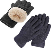 Womens Touchscreen Winter Gloves Thermal Knitted Fleece Lined Black In Australia - Darrahopens