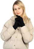 Womens Touchscreen Winter Gloves Thermal Knitted Fleece Lined Black In Australia - Darrahopens