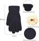 Womens Touchscreen Winter Gloves Thermal Knitted Fleece Lined Black In Australia - Darrahopens