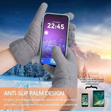 Womens Touchscreen Winter Mittens Thermal Knitted Fleece Lined Gray In Australia - Darrahopens
