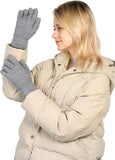 Womens Touchscreen Winter Mittens Thermal Knitted Fleece Lined Gray In Australia - Darrahopens