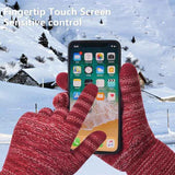 Womens Touchscreen Winter Gloves Thermal Knitted Fleece Lined Purple Red In Australia - Darrahopens