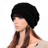 Womens Knitted Slouchy Beanie Winter Ski Hat Black In Australia - Darrahopens