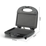 RAF R.214T Grill Steak Maker 750W Electric Press Griller, Ribbed Non-Stick Cooking Plate, 110-220V Multifunctional Breakfast Grill Machine