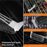 2-Pack Stainless Steel Grill Brush with Scraper Compatible with Weber In Australia - Darrahopens