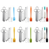 Stainless Steel Meat Injector Marinade Injector for Grilling Yellow