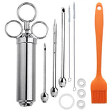 Stainless Steel Meat Injector Marinade Injector for Grilling Yellow