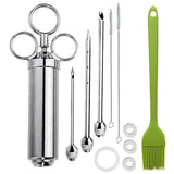 Stainless Steel Meat Injector Marinade Injector for Grilling Yellow