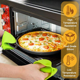 2 Pairs Silicone Pot Holders and Oven Mitts for Baking Cooking and Grilling
