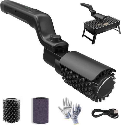 Electric Grill Brush Rechargeable 3-Speed with 180 Degree Adjustable Stainless Steel Head In Australia - Darrahopens