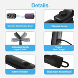 Electric Grill Brush Rechargeable 3-Speed with 180 Degree Adjustable Stainless Steel Head In Australia - Darrahopens