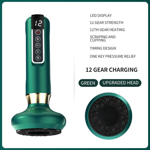 Anti Cellulite Massage Cupping Massager 12 Levels for Stomach and Thighs Green In Australia - Darrahopens