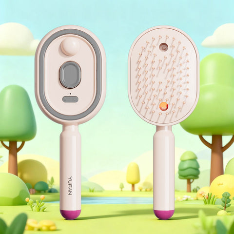 Electric Spray Hair Brush with Essential Oil Diffuser Scalp Massager Antistatic Pink In Australia - Darrahopens