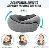 Travel Neck Pillow U-Shaped Memory Cotton for Airplane Sleep and Neck Support Blue In Australia - Darrahopens