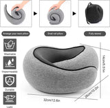 Travel Neck Pillow U-Shaped Memory Cotton for Airplane Sleep and Neck Support Blue